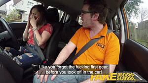 Big Tits Spanish Learner Sucks and Fucks Hard in Fake Driving School Lesson