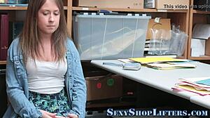 Thieving Teen 18+ Caught And Gets Facial Cumshot