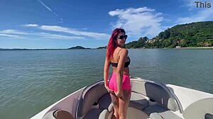 boat trip with natural tits and pussy exploration by amateurs