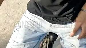 A young twink approaches a bear for an intense blowjob in this gay orgy scene