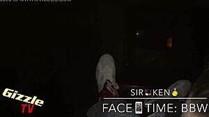 White bbw gives sloppy blowjob to interracial cock!