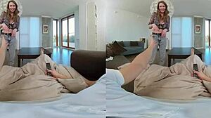 czech vr 571 features slutty blonde lover and horny wife in threesome