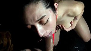 feeling the deep blowjob leading to intense cumshot