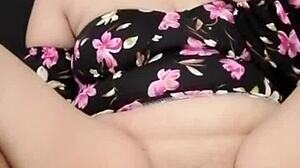 Horny wife masturbates wildly for secret lover