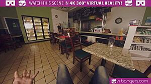 hot teen waitress jill kassidy serves cock