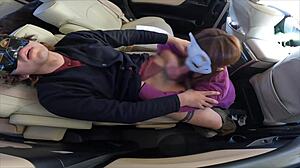 We refused to go out, so we had a car affair blowjob