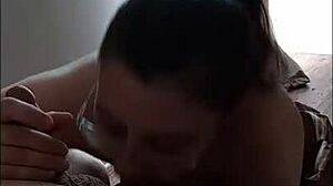 Sexy Milf Sucks Husband's Dick With Big Tits