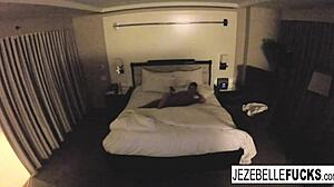 What is jezebelle bond doing nude in her hotel room?