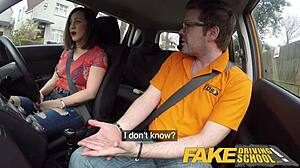 Big Tits Spanish Learner Sucks and Fucks Hard in Fake Driving School Lesson