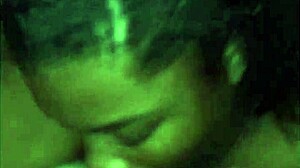 Ebony Teen Savagely Blows White Guy, Swallows Sloppy Cum