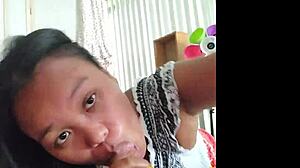 ว้าว! เมดหน้าอกเพอร์เฟกต์ชาวฟิลิปปินส์ ชอบกลืนน้ำแตก!