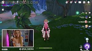 Wow, check out this Genshin Impact babe riding a dildo for a wet creampie finish!