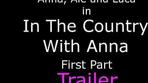 In the country with Anna, licking feet