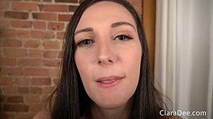 hey, wanna cum on my face with close-up joi, clara dee?
