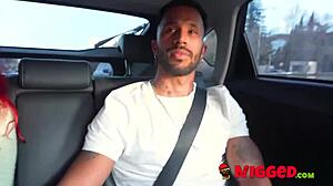 Teenage redhead crow sniff receives a dose of cock minutes after leavint the airport