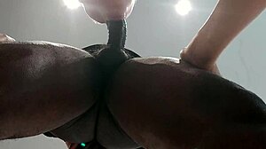 The classy filth MILF gets her face covered in cum from a big cock