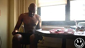 Art And Sex With Peachfuzz Head While Painting