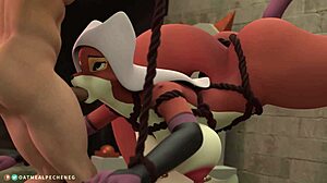 Maid Marian is fully bound in bondage