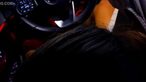 Risky Quickie Blowjob in Supermarket Parking Lot