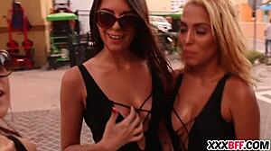 Sexy beach bikers get fucked lesbian group