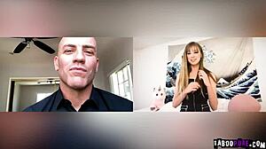 Haley Reed PLEASURES herself with BIG PURPLE DILDO. Tattooed blonde teen.