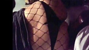My bi cub gets doggystyle from mature brunette cougar bent over in fishnets