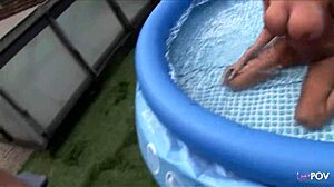 Does lovely Keisha enjoy her ass drilled by naughty Brooke at the pool?