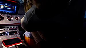 Risky Quickie Blowjob in Supermarket Parking Lot