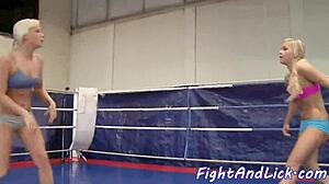 i watched these glam european babes with tattoos finger each other's shaved pussies after a fight licking and muff diving hard