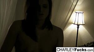 charley has naughty fun with pussy tits blowjob cumshot threesome