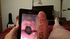 Cyberdebb Performs Hands-Free Virtual Blowjob Tribute With Cum