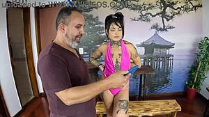 dirty latina in lingerie offers ass to nameless stranger