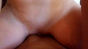 Amateur brunette rides big cock in pov