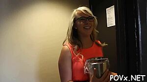 the breasty teen is totally into rough sex, bent over hard