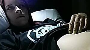 Granny teases her ass on Liveme before sleeping