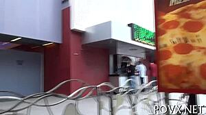 filthy teen 18+ slurping huge cock