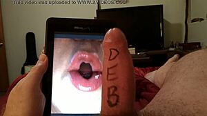 Cyberdebb Performs Hands-Free Virtual Blowjob Tribute With Cum