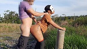 She GIVES her ASS in PUBLIC for a MONSTER COCK CREAMPIE