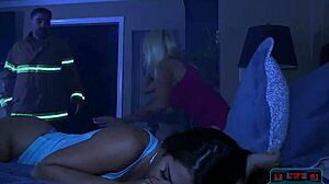 Hairy Brunette Gets Rescued And Fucked In The Ass By Firefighter!