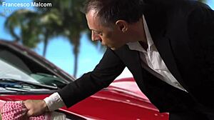 Beautiful model gives her ass to the sheikh with a sports car