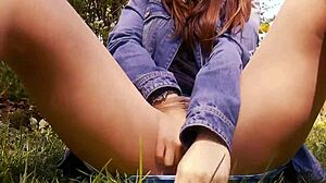 Sexy Girl Masturbates With Sextoy In Park!