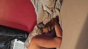 look at this pregnant milf's big ass and tits in panties