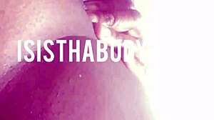 Black babe makes pussy squirt