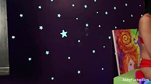 Abigail Mac performs lesbian oral on brunette pornstar's pussy and ass