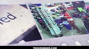 cute blonde shoplifter makes deal with officer after stealing - natalia queen