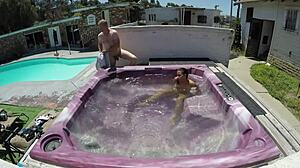 Dayanara's Skinny Body Teases in Hot Tub POV Encounter