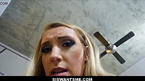 Step Sister Blows Monster Cock To Orgasm