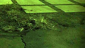 Bound Teen Sucks Hairy Pussy and Armpit in Domination Scene