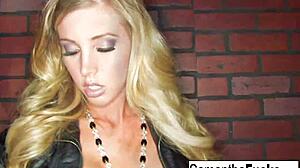 samantha teases with her blonde looks and big smile in solo scene