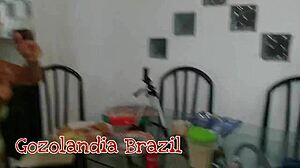 Latina Paty Bumbum Serves Delivery Guy In Lingerie